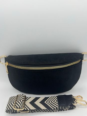 Sac banane bandoulière velours