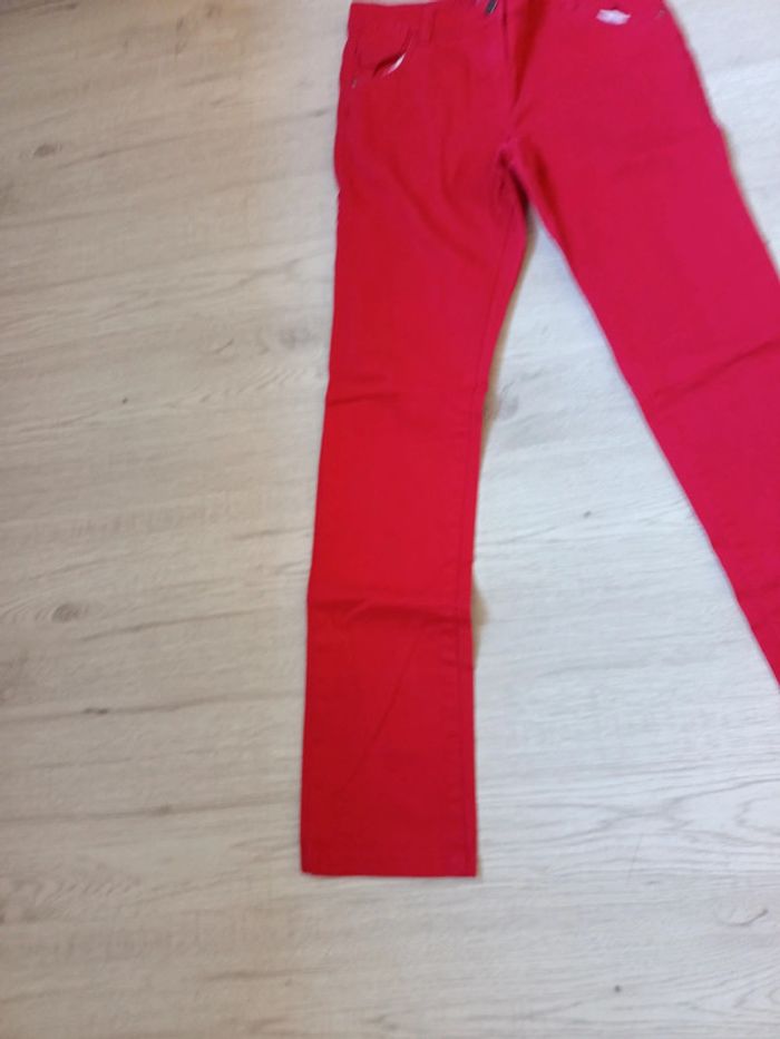 Pantalon 14 ans fille Bilook  slim rouge tbe - photo numéro 4