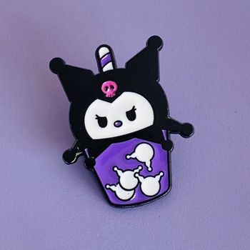 Pins Kuromi Kawaii Bubble Tea Sanrio