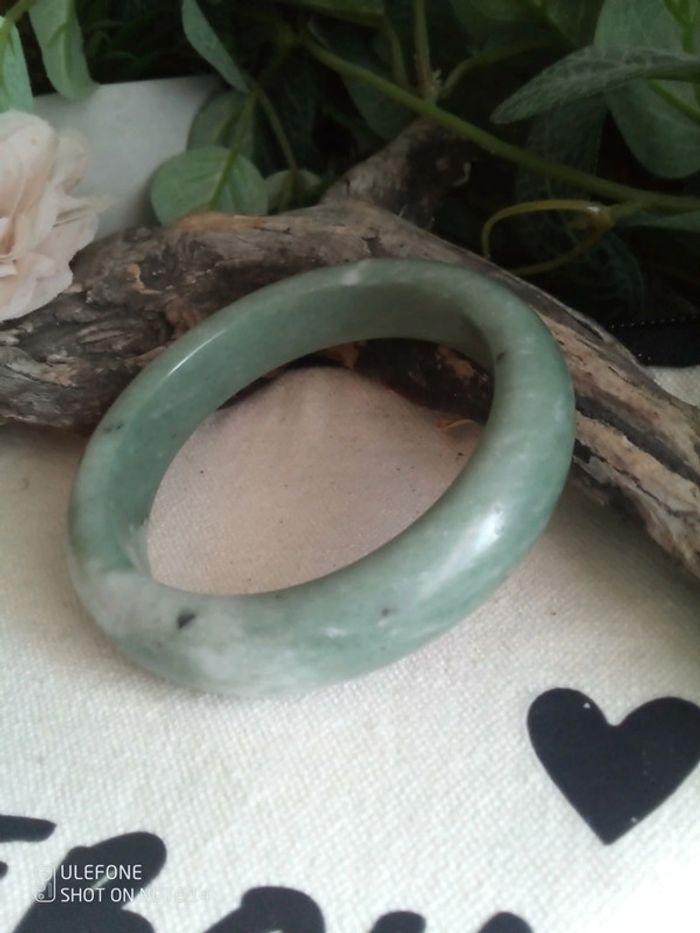 Bracelet en pierre naturelle de jade vert - photo numéro 4