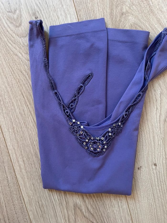 Débardeur violet avec dentelle - photo numéro 5