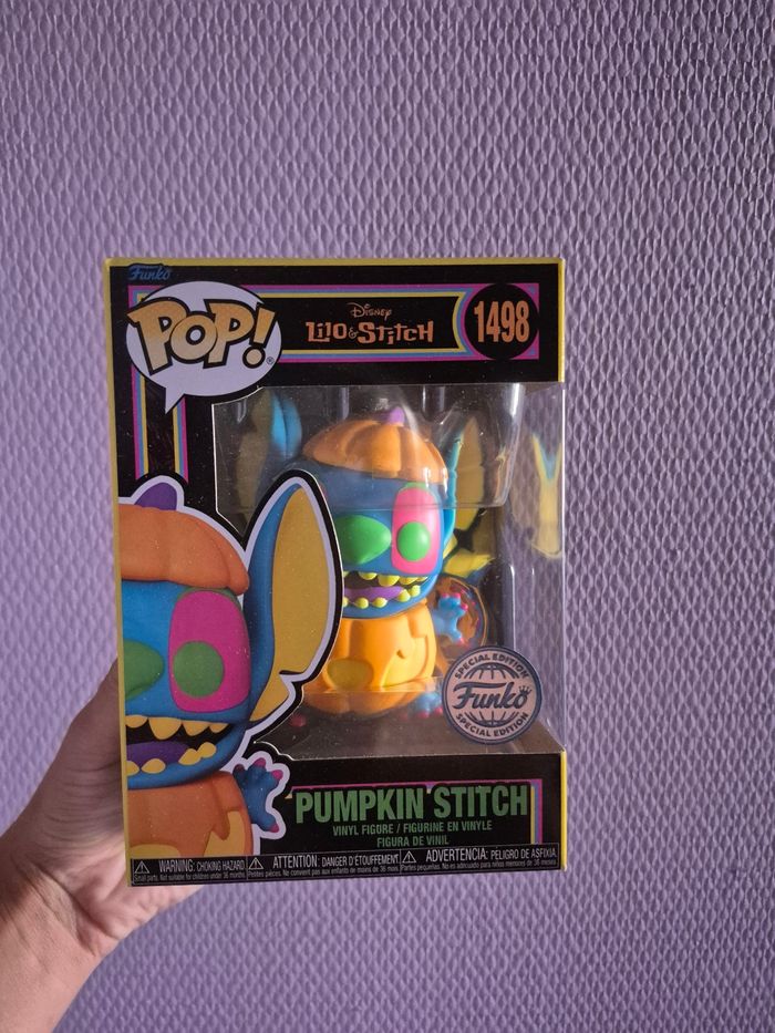Funko pop Disney pumpkin stitch gitd  1498
