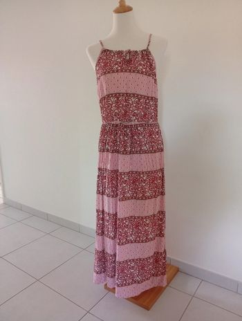 Robe longue en coton - taille L | motif floral