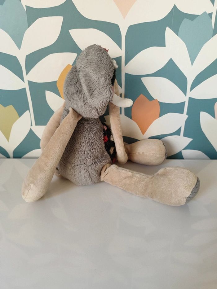 Peluche éléphant les zazous moulin roty - photo numéro 3