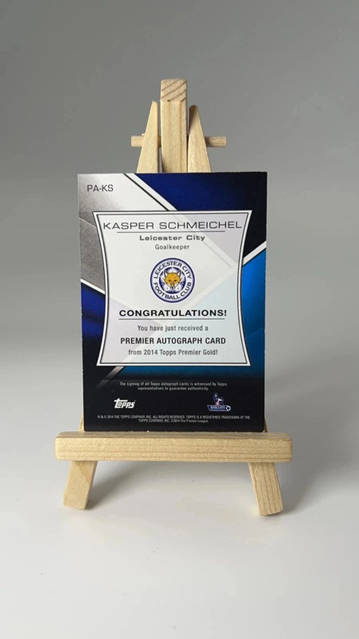 2014 Topps Premier Gold Premier Auto Kasper Schmeichel #PA-KS - photo numéro 4