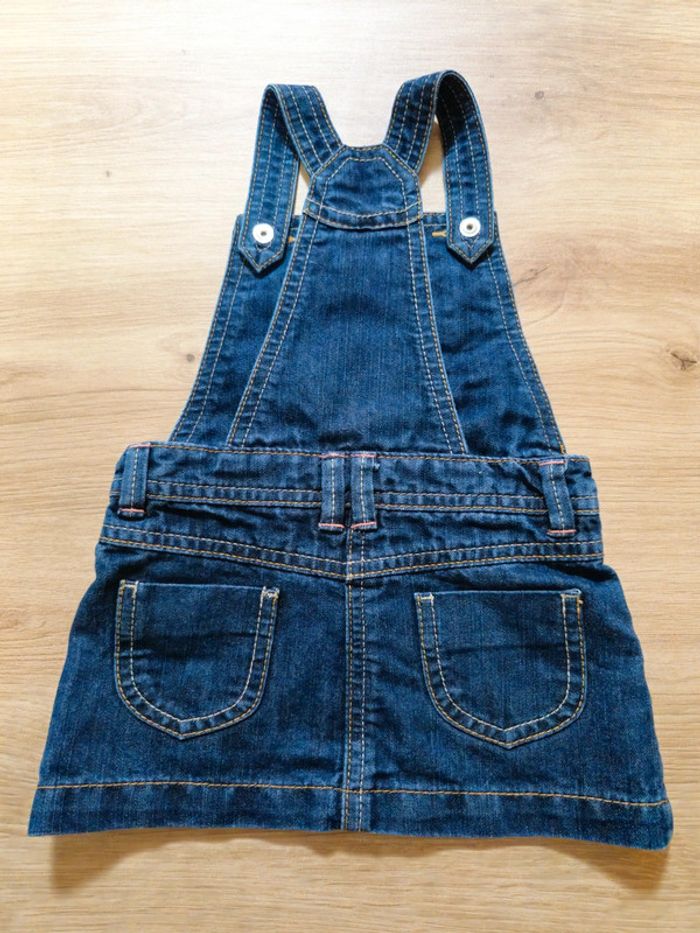 Robe en jeans bleu marine fille 6 mois très bon état - photo numéro 5