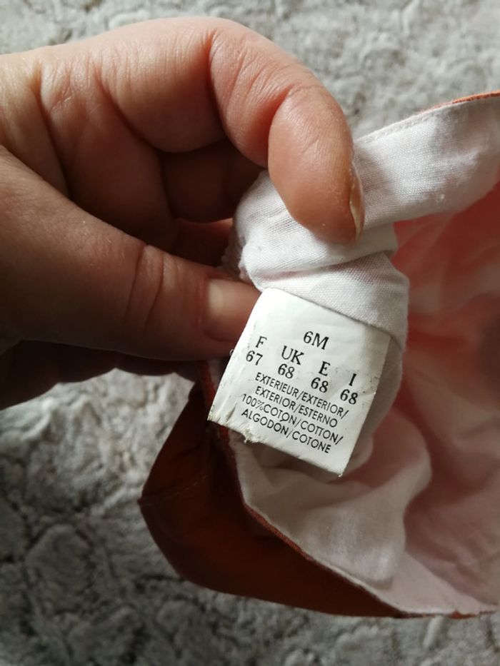 Casquette orange pour bébé 6 mois Dino's Land - photo numéro 4