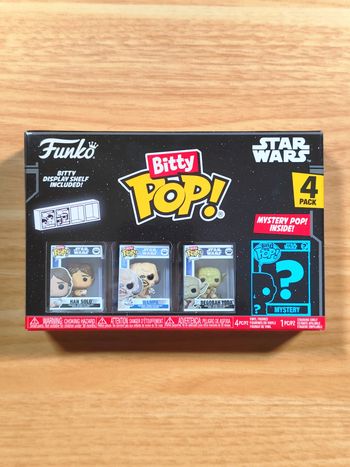 Boîte Funko Bitty Pop! Star Wars - Pack de 4 Figurines (Han Solo, Yoda...)