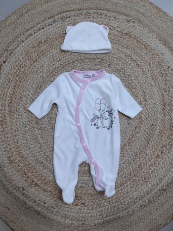 Ensemble pyjama et bonnet Pommette naissance