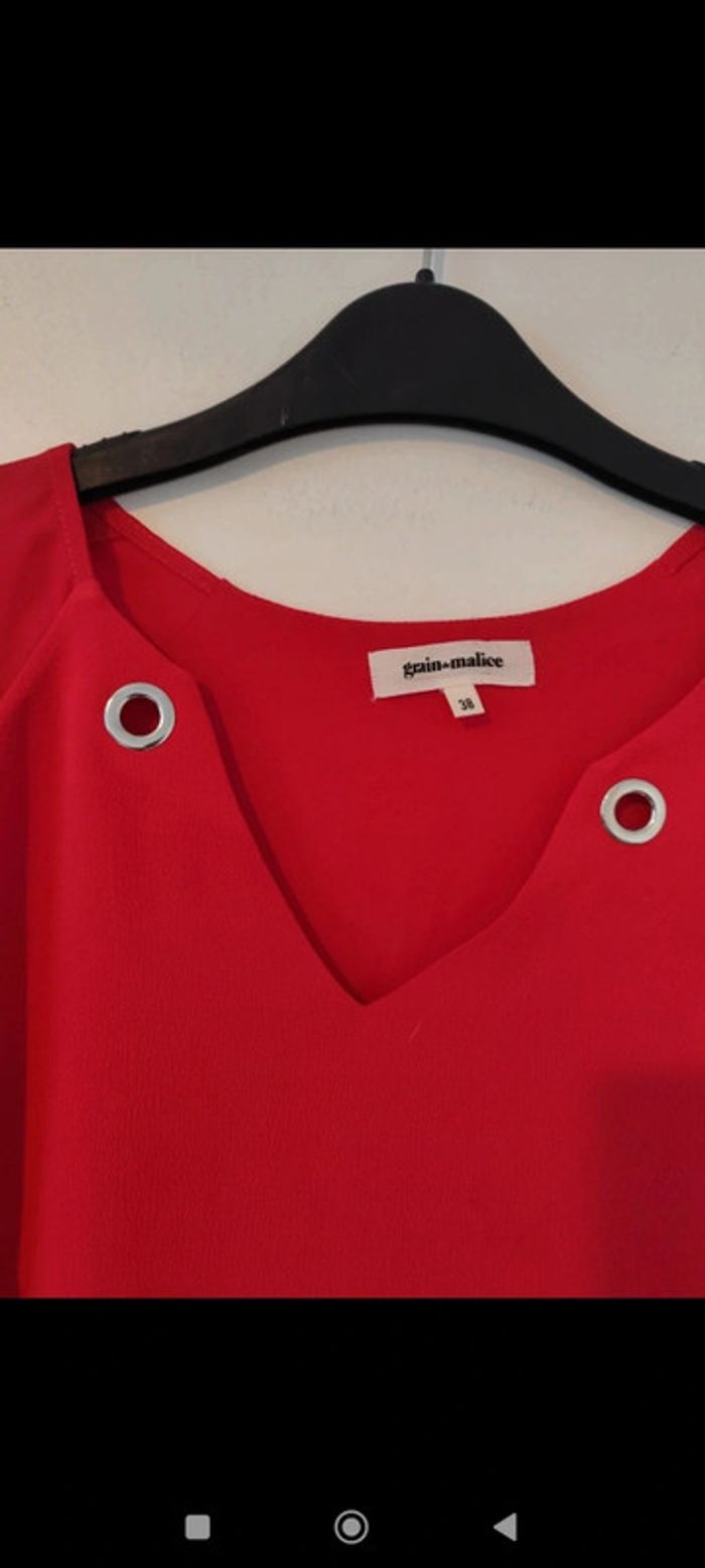 Blouse fluide rose taille 38 Grain de malice - photo numéro 3