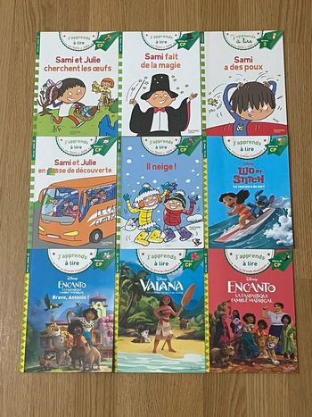 9 livres de Sami et Julie et Disney milieu CP