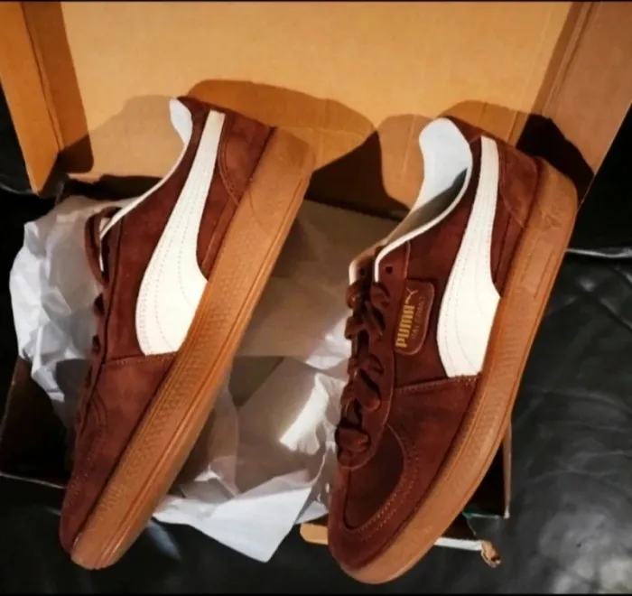 Modèle rare - baskets Puma Palermo chics couleur marron neuves