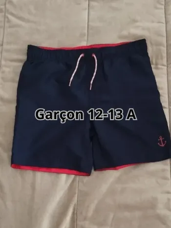Short de plage Rebel Primark marine garçon 12-13 ans