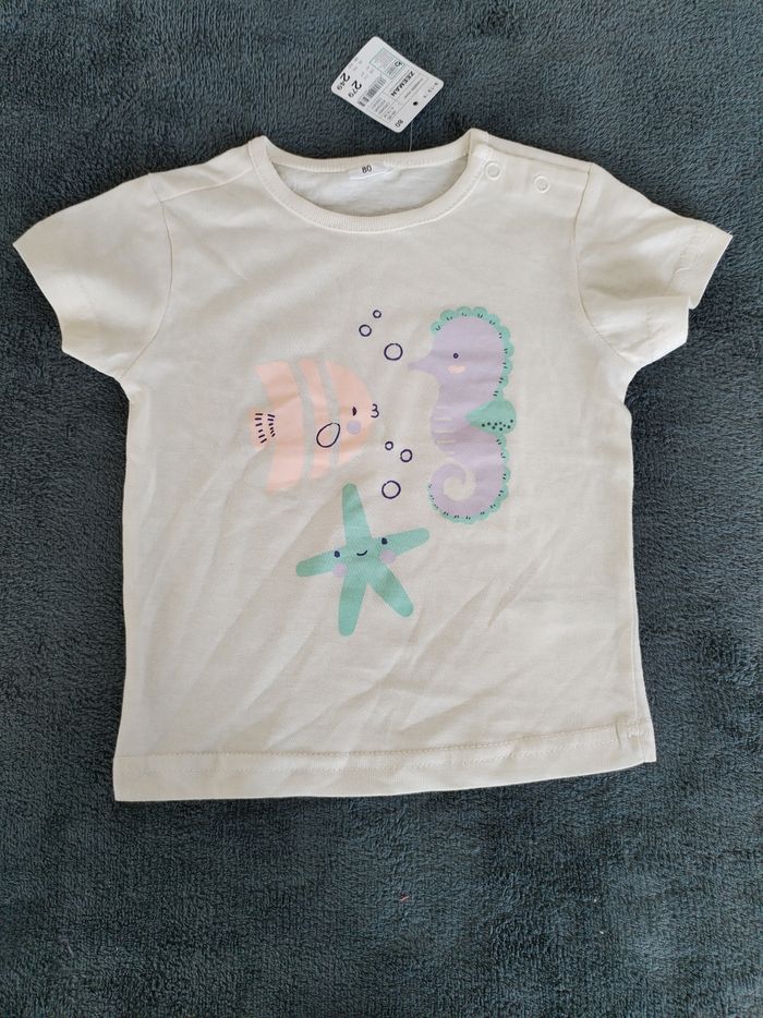Tee-shirt 9-12 mois Zeeman neuf