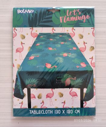 Nappe fine polyéthylène flamand rose 130 x 180 cm