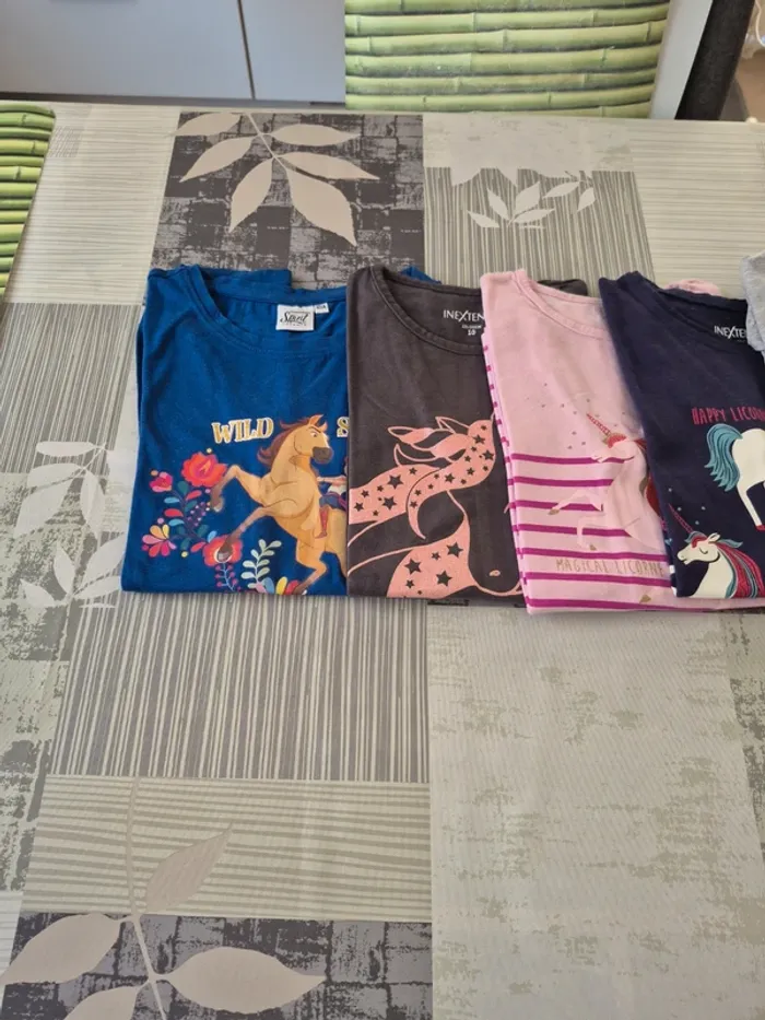 Lot de 7 Tee-shirt manches longues 10 ans - photo numéro 2