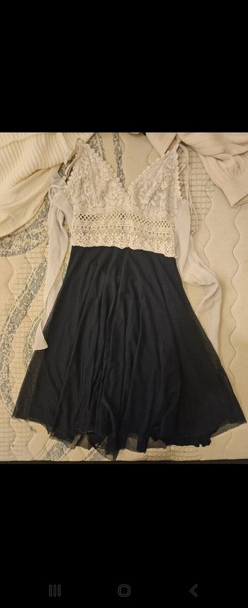 Robe courte évasée bleu marine