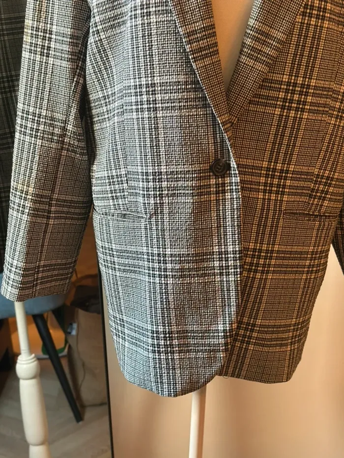 Veste blazer oversize à carreaux Weekday – Taille 36 - photo numéro 7