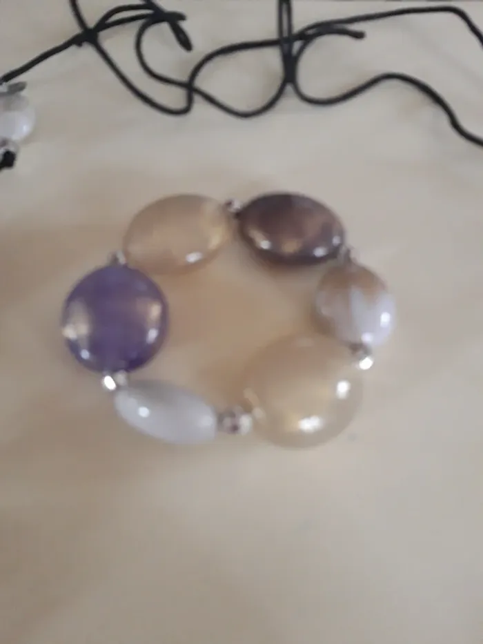 Jolie parure fantaisie sautoir et bracelet - photo numéro 5