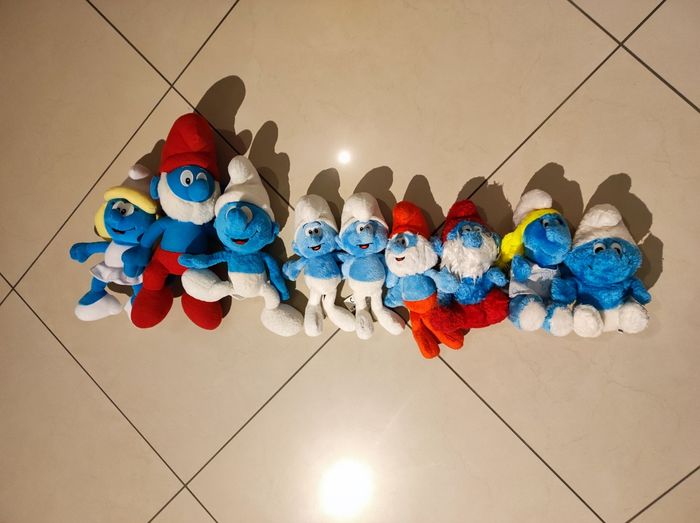 Lot 9 schtroumpf smurfs