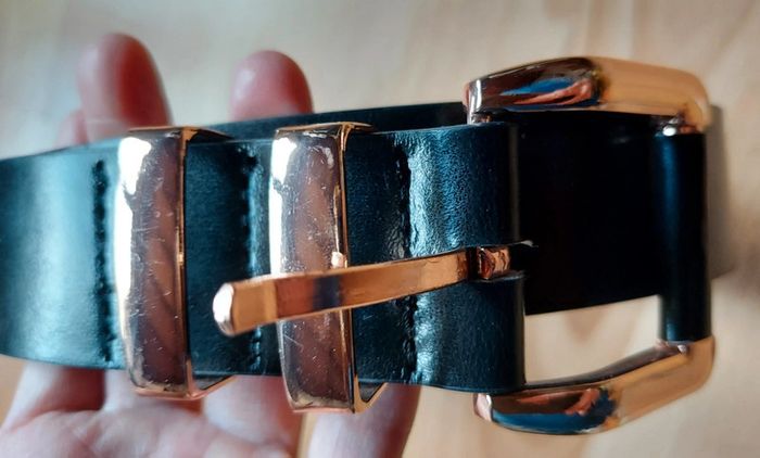 Ceinture noire et boucles rose gold S/M - photo numéro 2