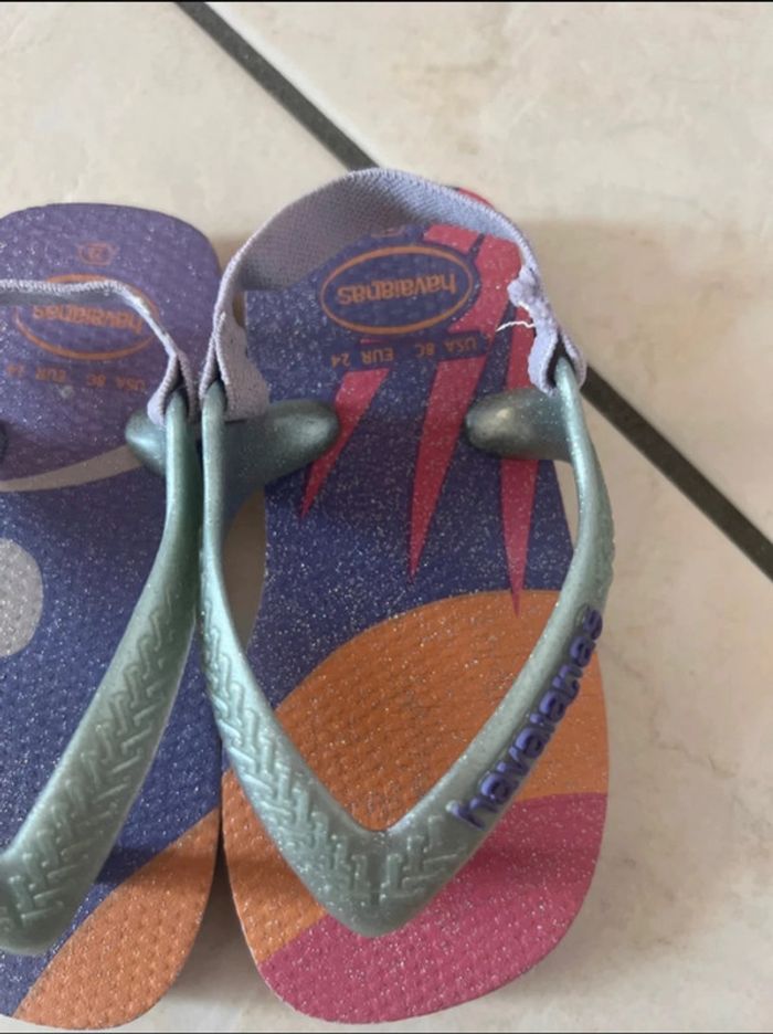 Sandales tongs pailletées Lila avec élastique Havaianas - photo numéro 3