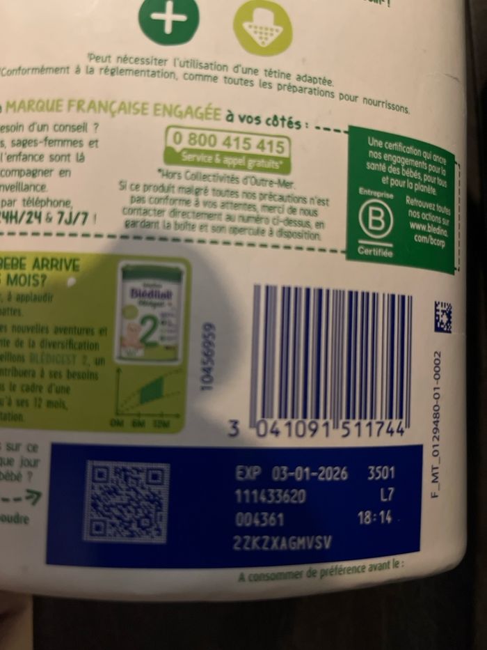 Blédilait 0-6 mois blédigest - photo numéro 2