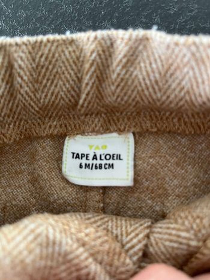 Pantalon beige tape à l’œil 6mois - photo numéro 4