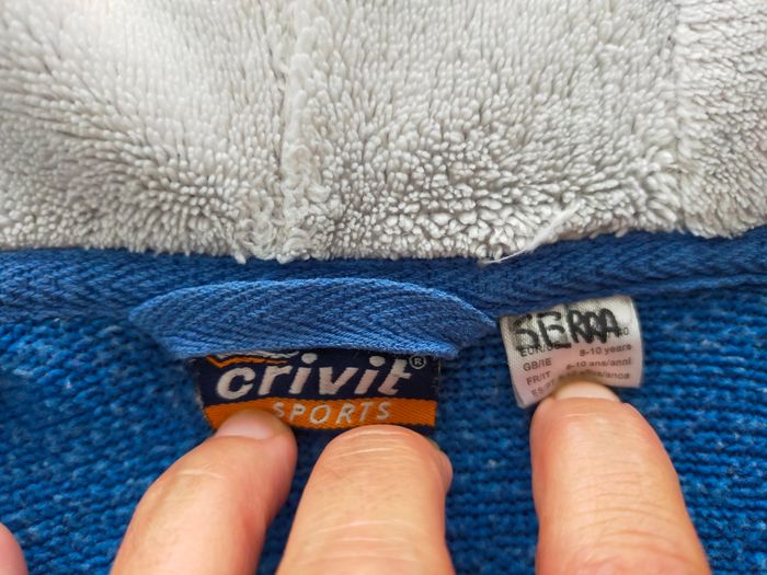 Veste/gilet zippée bleue chaude à capuche garçon 8/ 10ans  CRIVIT SPORTS by Lidl - photo numéro 3