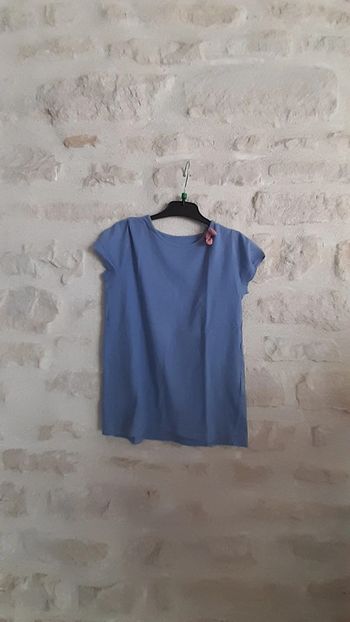 Tee-shirt bleu 10 ans manches courtes