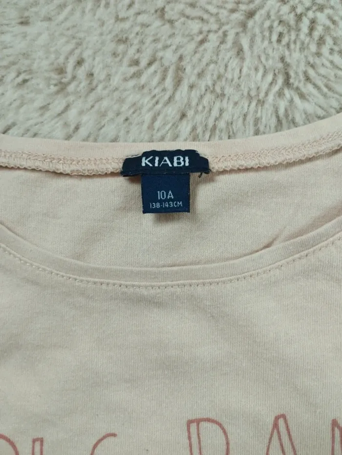 Tee shirt rose manches longues Kiabi 10 ans - photo numéro 4