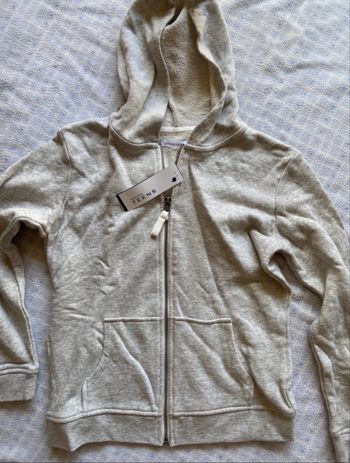 Gilet zippé Monoprix kids gris clair 10 ans neuf