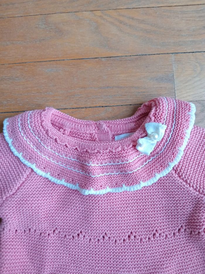 Blouse fille rose Shabby chic 6 mois - photo numéro 3