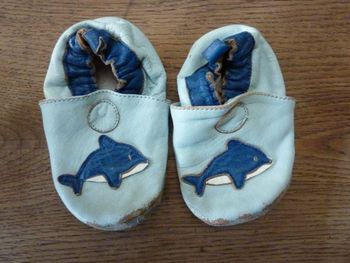 Chaussons bleu ciel à élastiques