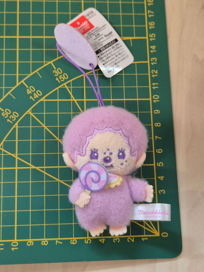 Mini mascotte Monchhichi mauve (Kiki) - photo numéro 5