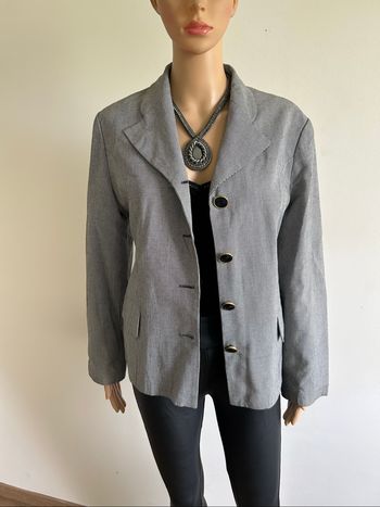 Blazer vichy noir et blanc La City taille 3 jamais porté