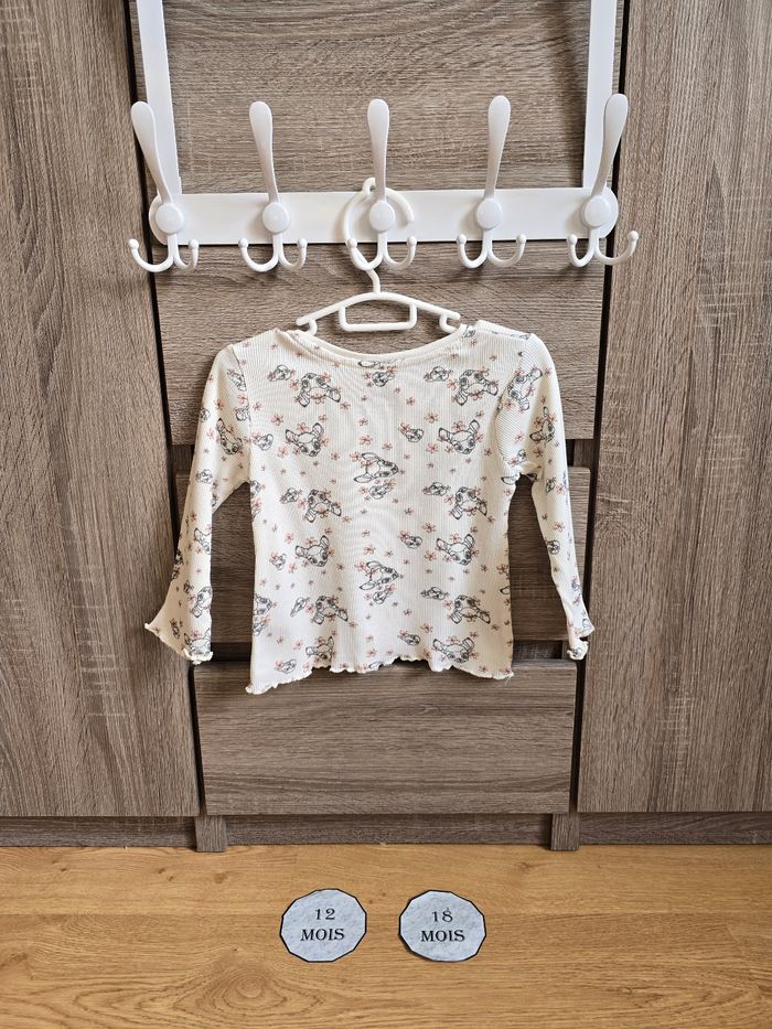 Vêtement Bébé Fille - Lot de t-shirt Bambi - Disney - 12/18 mois 86 cm - photo numéro 10