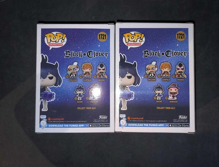 Lot 2 Figurines Funko Pop / Secré N°1721 / Black Clover ( 1 Chase + 1 Normal ) - photo numéro 3