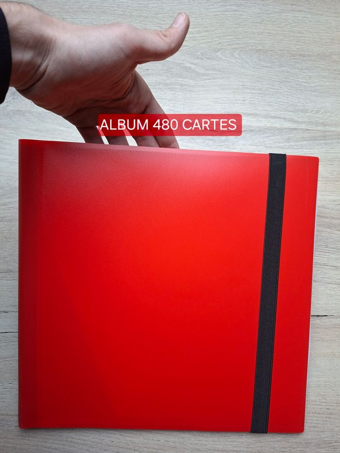 Album rouge de rangement pour 480 cartes pokemon / lorcana de qualité premium
