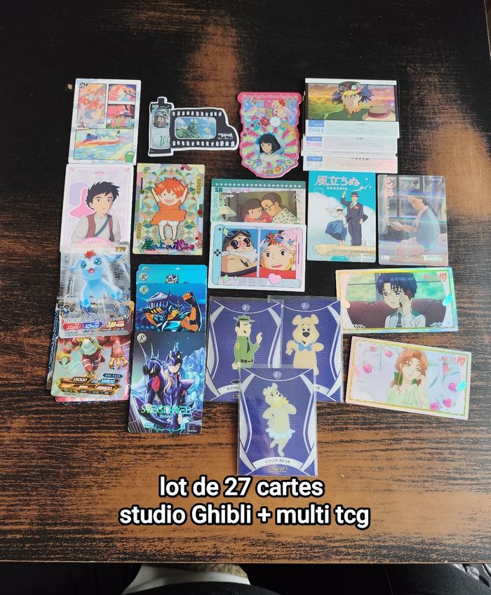 Lot de 27 cartes studio ghibli