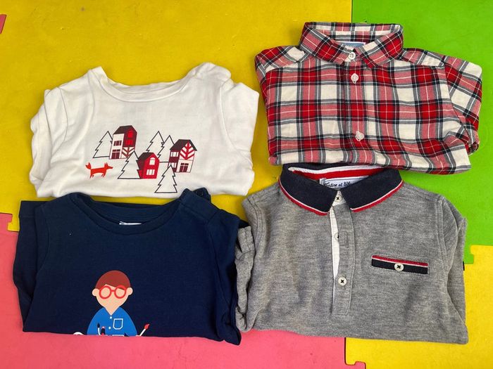 Tee shirt chemise jacadi tartine et chocolat 12 mois m