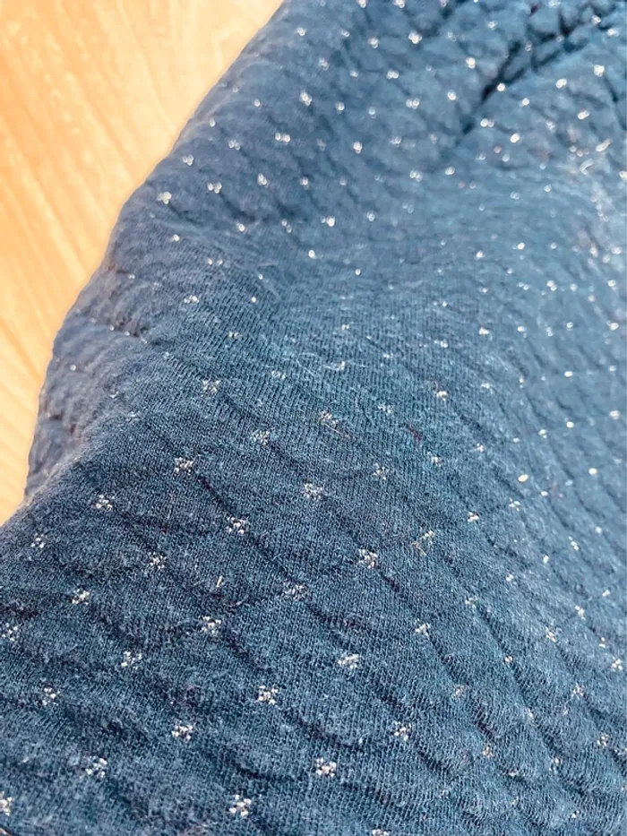 Taille 5 ans robe et collants fille Monoprix TAO bleu marine et gris * argenté * 🩷 - photo numéro 2