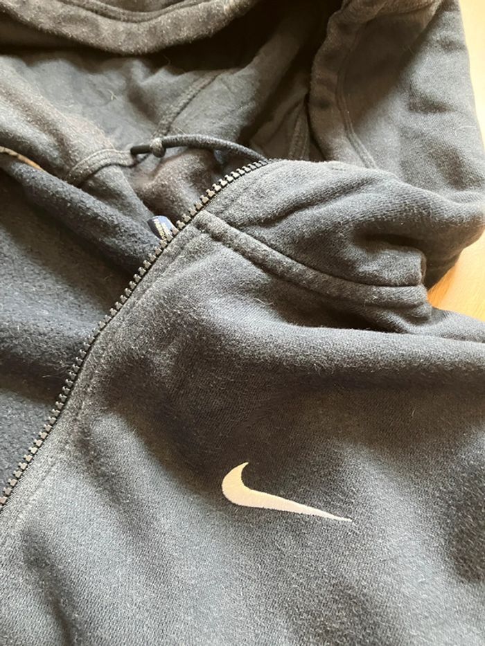 Pull à capuche avec zip Nike bleu marine homme - photo numéro 4