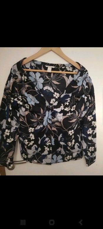 Chemise fleurie noir