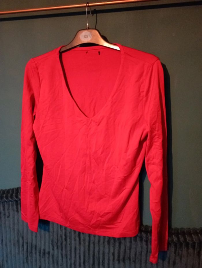 Tee shirt maille souple rouge