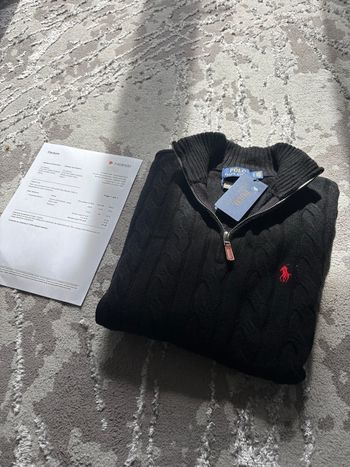 Pull demi zip torsadé Ralph Lauren 