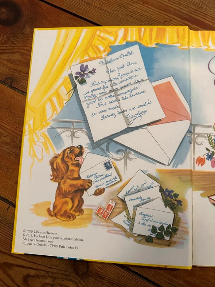 Grands albums Hachette livre bd jaune Une fête chez Caroline invite ses amis Pierre Probst - photo numéro 4