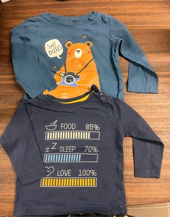 Lot de deux t shirt bébé