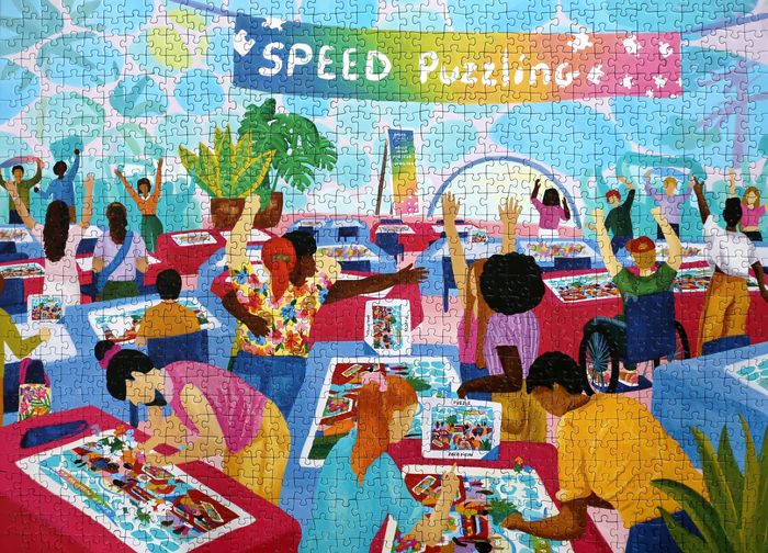 Puzzle 1000 pièces "Speed Puzzling" Ravensburger issu du World Jigsaw Puzzle Championship 2025, illu - photo numéro 5