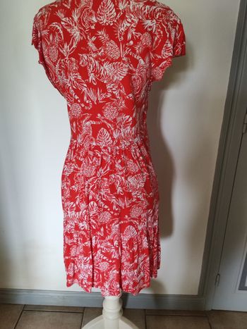 Robe à petites manches volantées